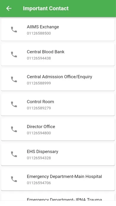 Directory AIIMS New Delhi Ekran Görüntüleri