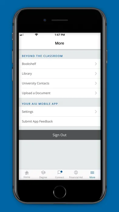 Скриншоты AIU Student Mobile