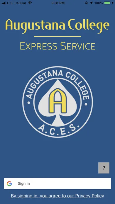 Capturas de tela do ACES - Augustana College