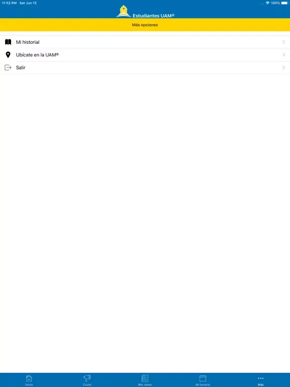 Estudiantes UAM App iPad  Screenshots