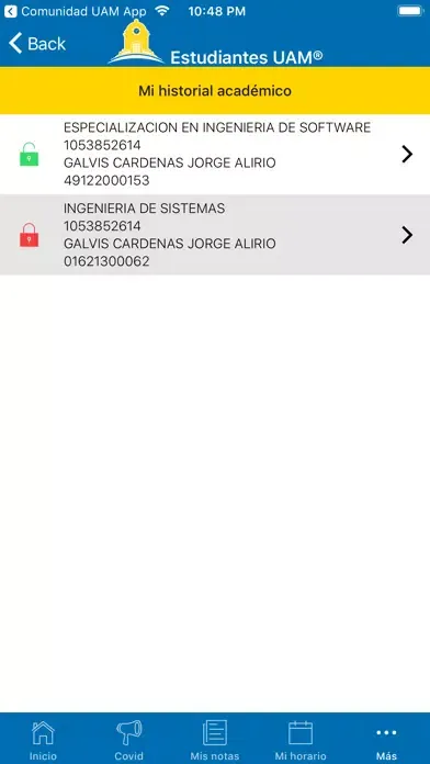 Estudiantes UAM App Screenshots