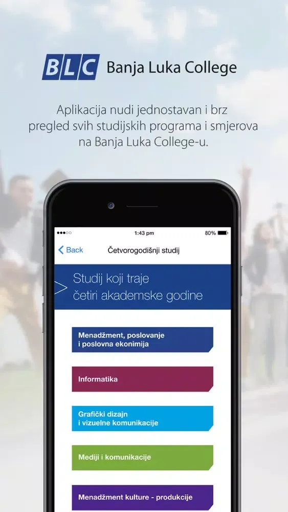 Ảnh chụp màn hình của BLC Banja Luka College