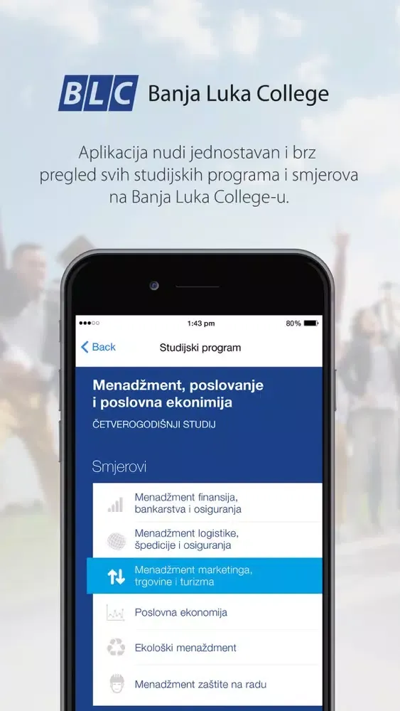 Ảnh chụp màn hình của BLC Banja Luka College