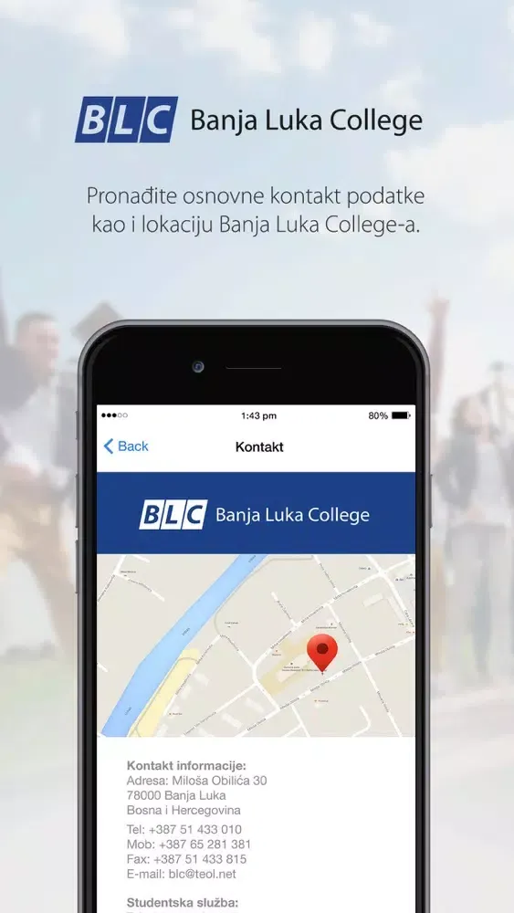 Ảnh chụp màn hình của BLC Banja Luka College