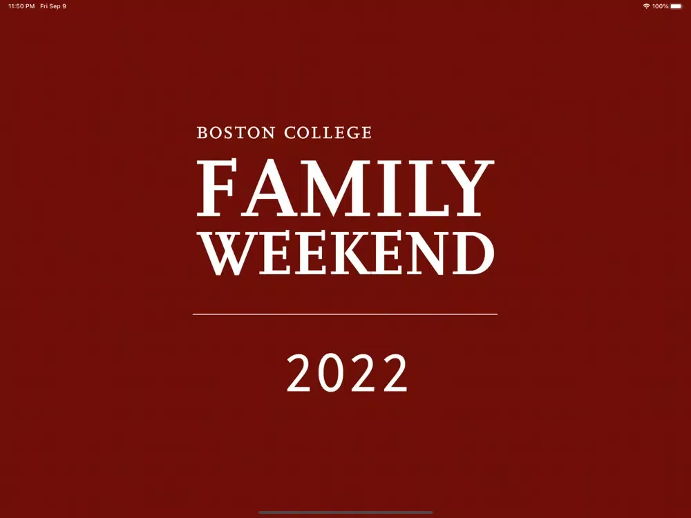 Boston College Alumni Events iPad  Screenshots