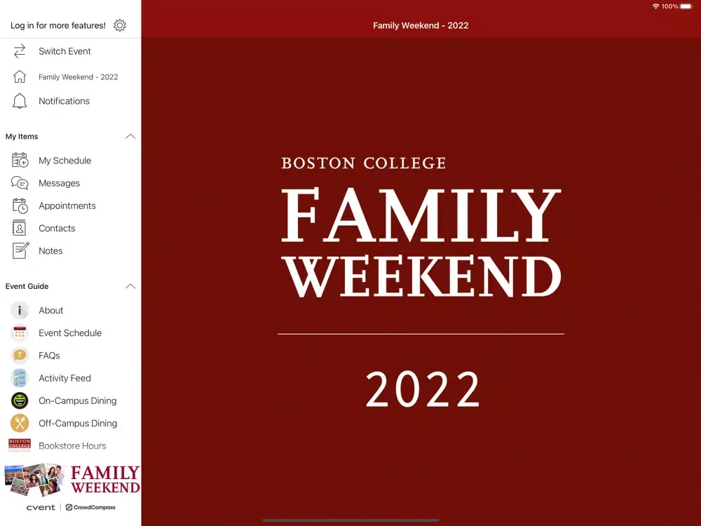 Boston College Alumni Events iPad  Screenshots