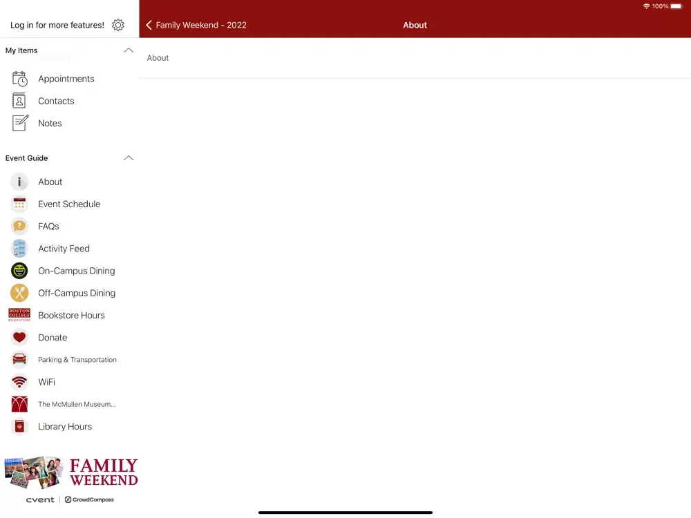Boston College Alumni Events iPad  Screenshots