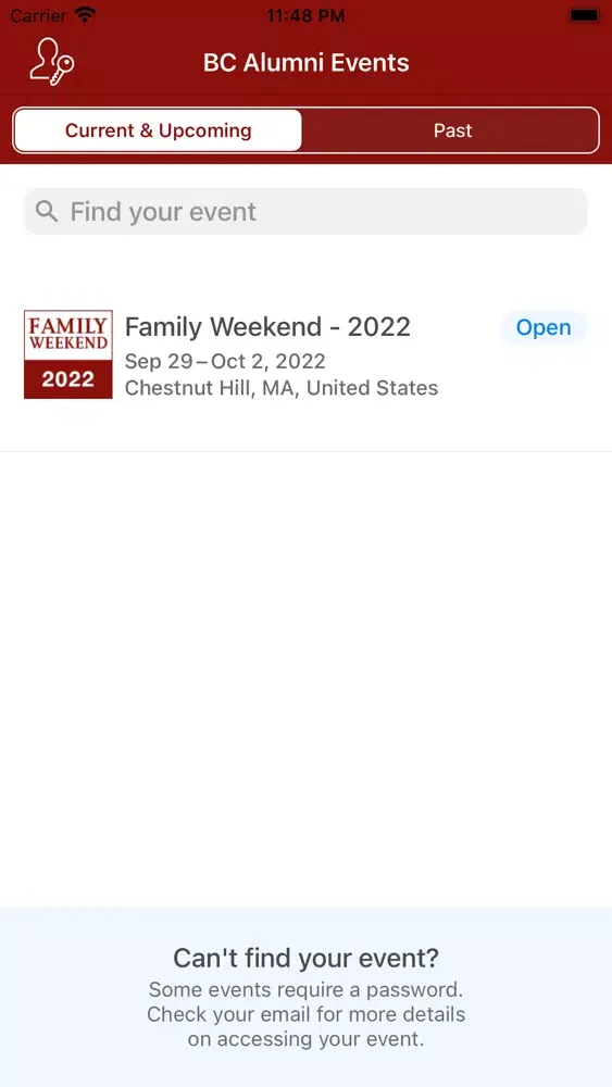Boston College Alumni Events Screenshots