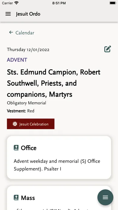 Jesuit Ordo Ekran Görüntüleri