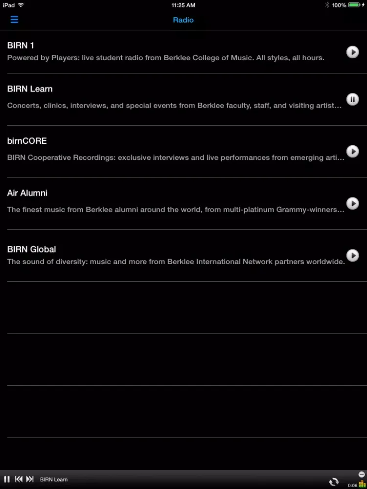 BerkleeMobile iPad 應用截圖