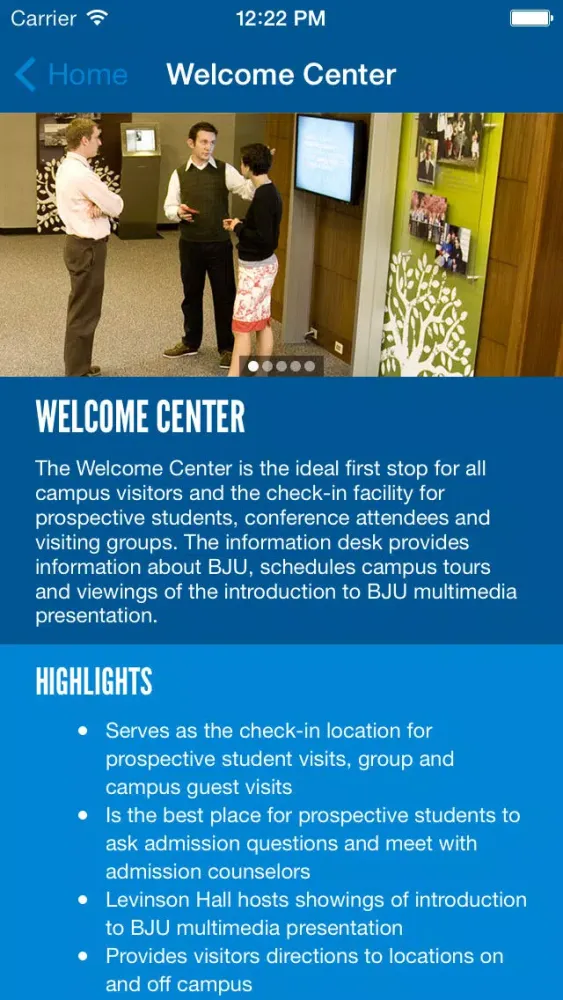 Capturas de pantalla de BJU Campus
