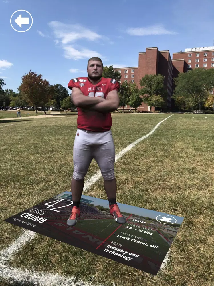 Tangkapan skrin Cardinal AR - Ball State iPad 