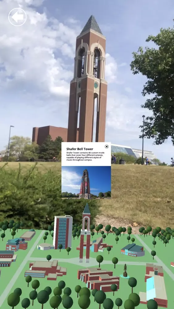 Tangkapan skrin Cardinal AR - Ball State