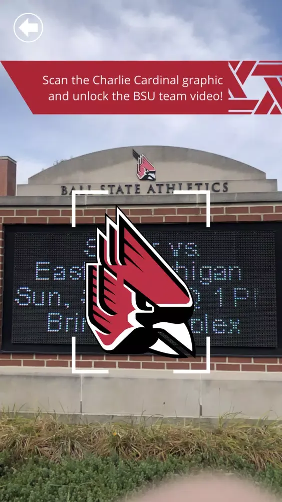 Tangkapan skrin Cardinal AR - Ball State