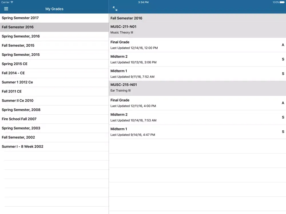 ภาพหน้าจอของ Bucks County Community College iPad 