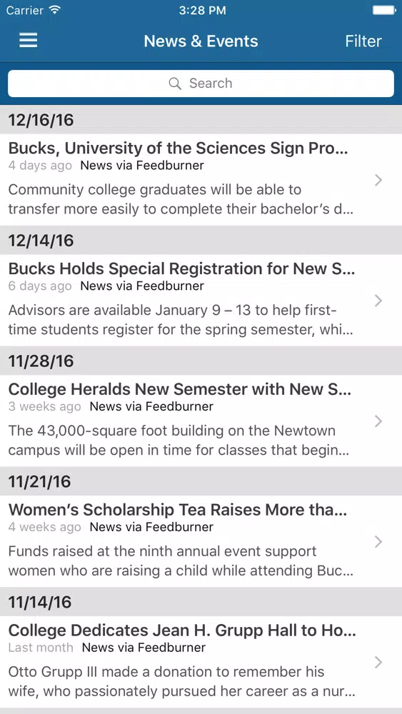 Tangkapan layar Bucks County Community College