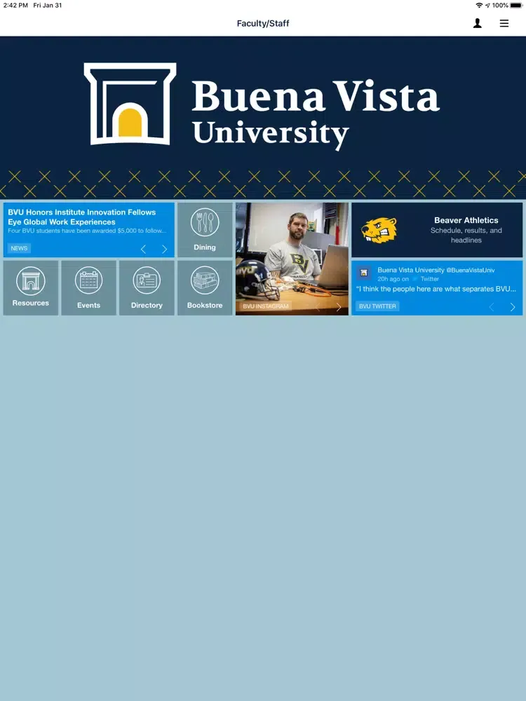 Buena Vista University iPad  스크린샷