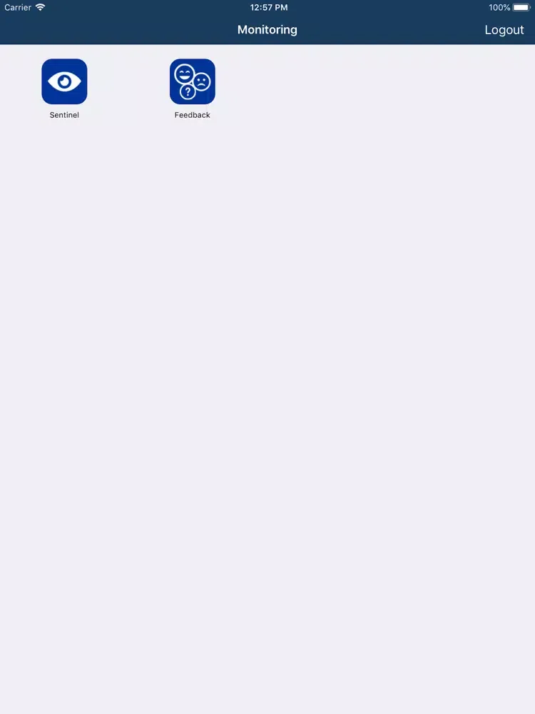 Ảnh chụp màn hình của BYU Monitoring iPad 