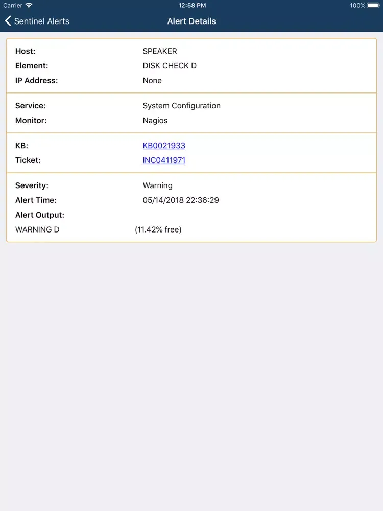 Ảnh chụp màn hình của BYU Monitoring iPad 