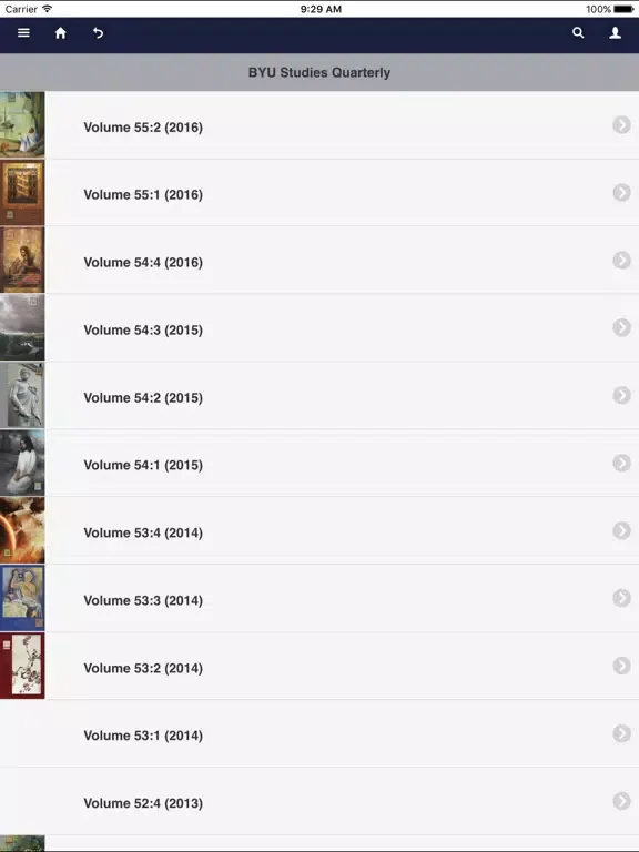 BYU Studies iPad  স্ক্রিনশট
