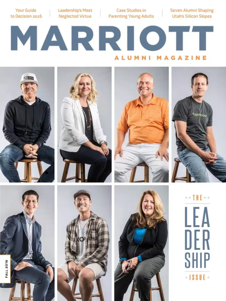 Tangkapan skrin Marriott Alumni Magazine iPad 