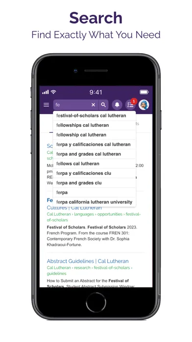 MyCLU Screenshots