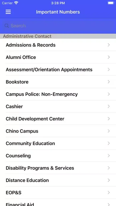 Chaffey College Mobile Screenshots