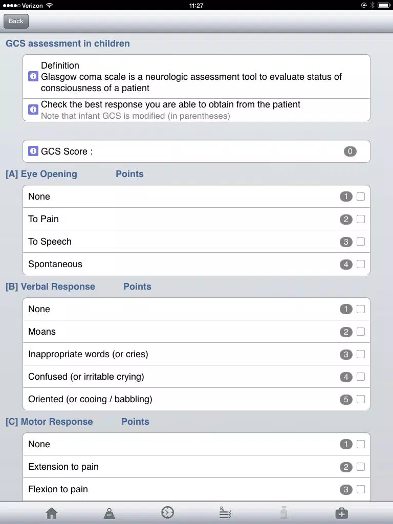 تصاویر Pediatric Critical Events Checklist iPad 
