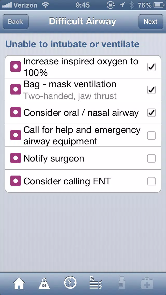 تصاویر Pediatric Critical Events Checklist