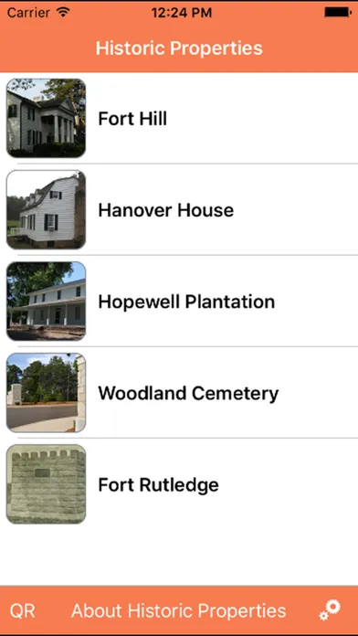 Capturas de tela do Clemson University Historic Properties