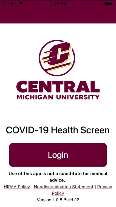 CMICH Healthscreen Screenshots