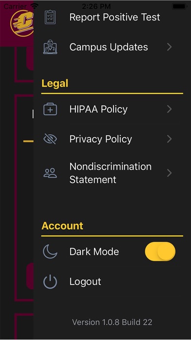 CMICH Healthscreen Screenshots