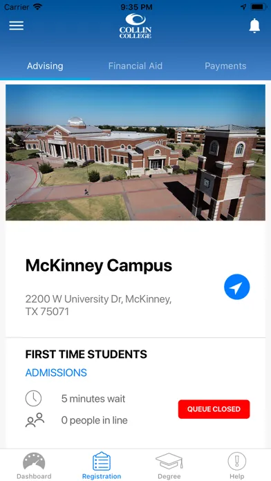 Zrzuty ekranu Collin College Mobile