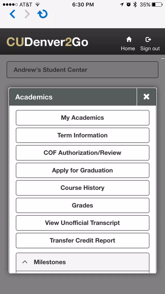 CUDenver2Go 스크린샷