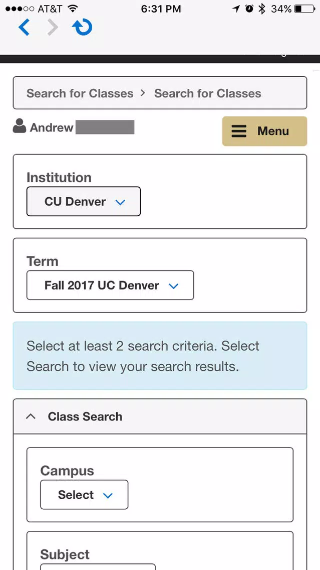 CUDenver2Go 스크린샷