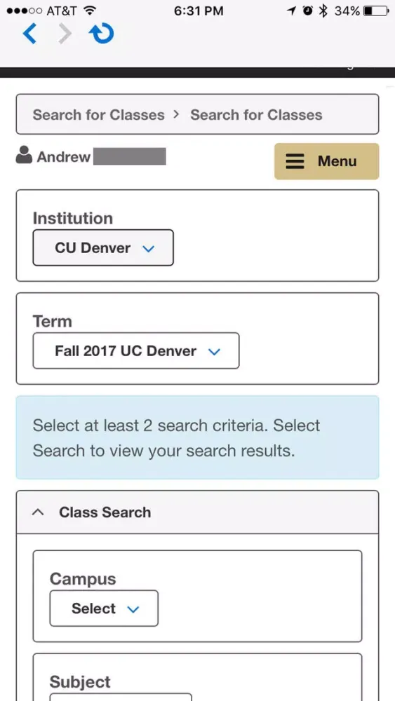 CUDenver2Go 스크린샷