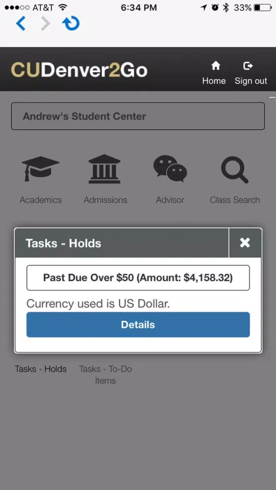 CUDenver2Go 스크린샷