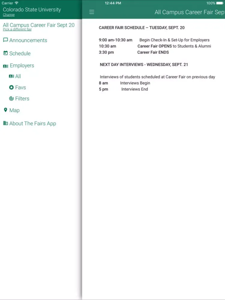 Скриншоты The Fairs App iPad 