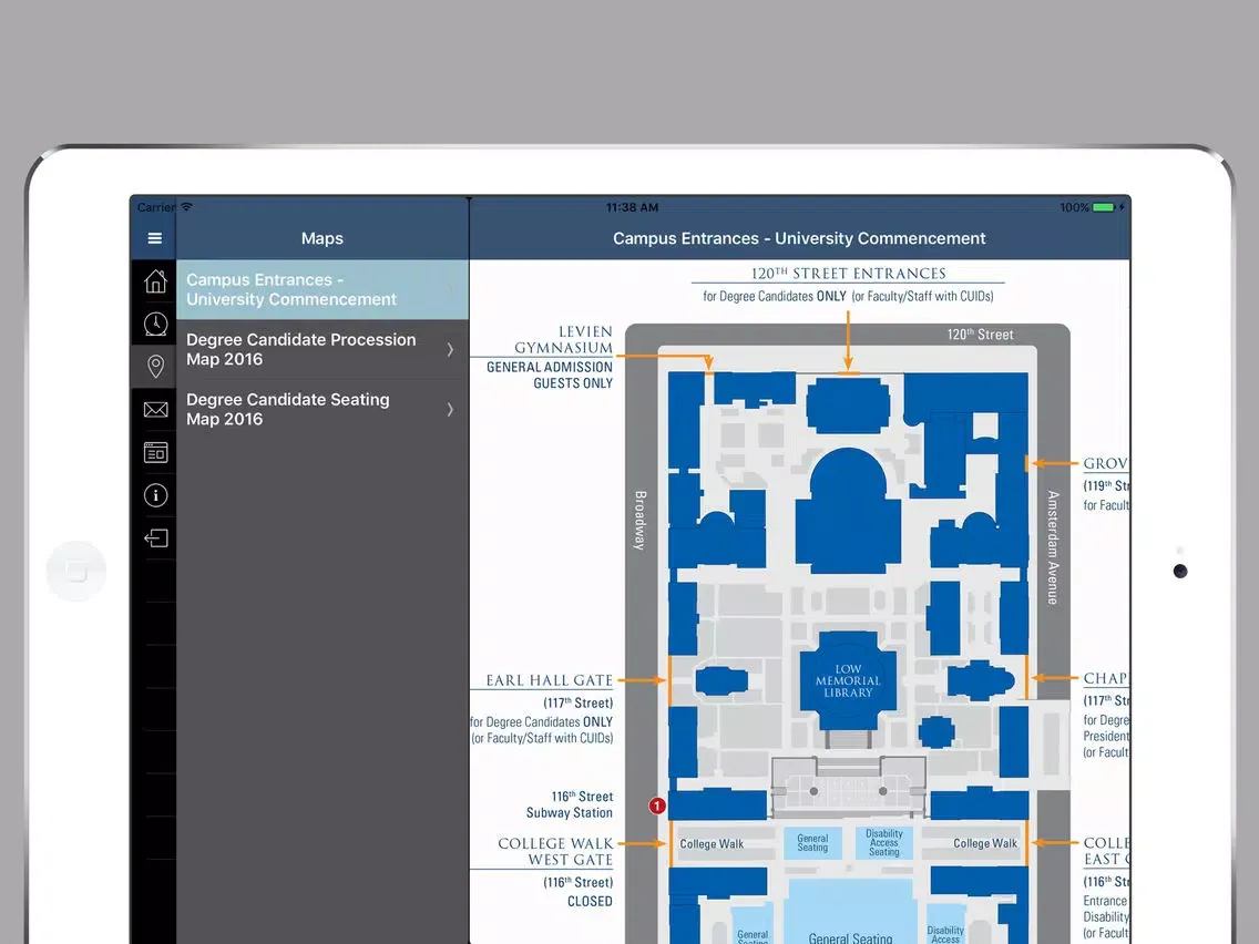 Columbia University Commencement Week 2016 iPad  Ekran Görüntüleri