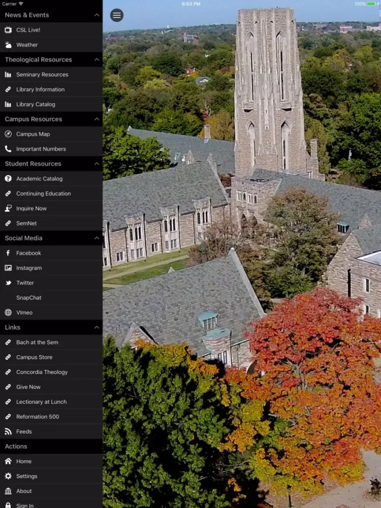 Concordia Seminary iPad  स्क्रीनशॉट