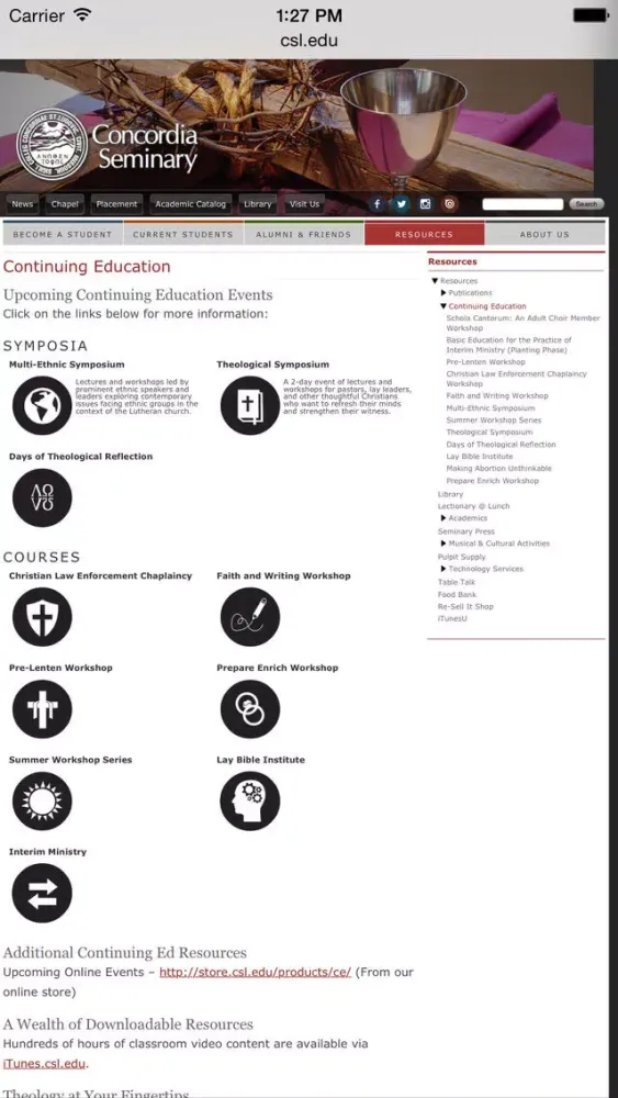 Concordia Seminary स्क्रीनशॉट