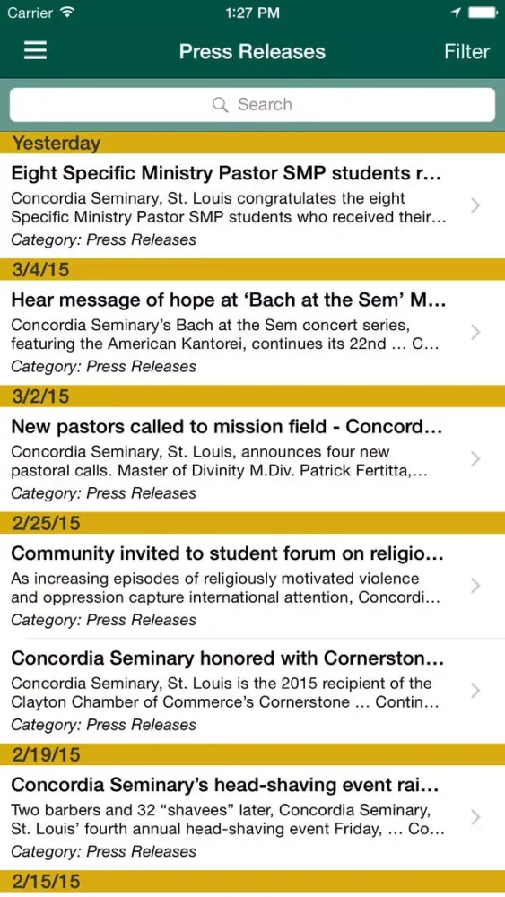 Concordia Seminary स्क्रीनशॉट