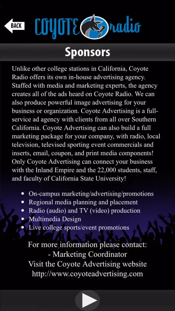 Coyote Radio سکرین شاٹس