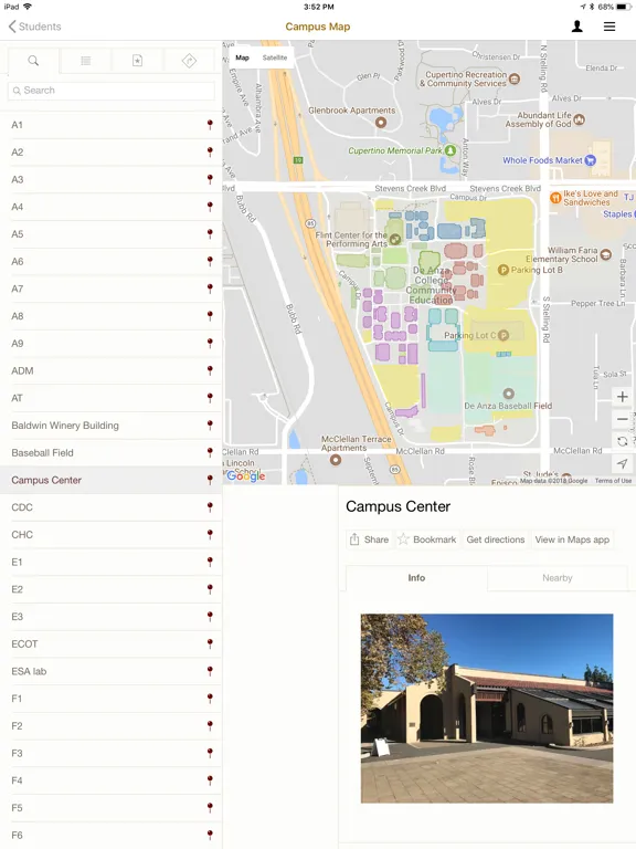 De Anza College iPad  स्क्रीनशॉट