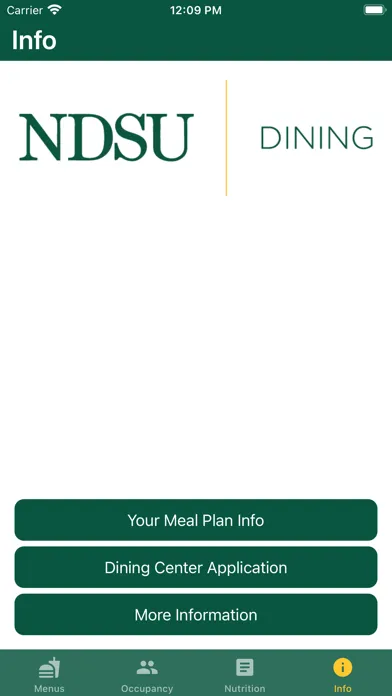 Ảnh chụp màn hình của NDSU Dining