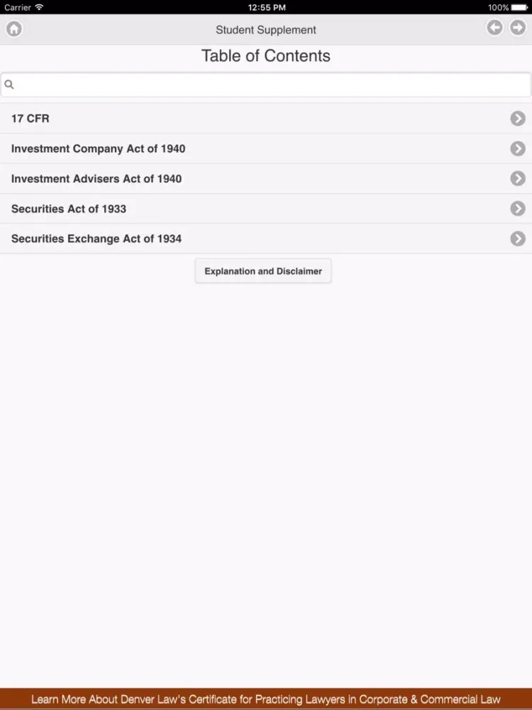 Скриншоты Student Supplement: Federal Securities Laws iPad 