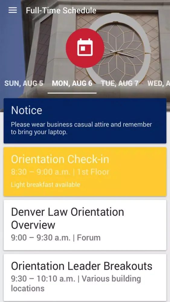 Screenshot di Sturm Law Orientation 2018