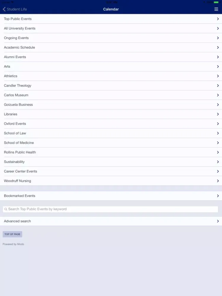 Emory Mobile iPad  スクリーンショット