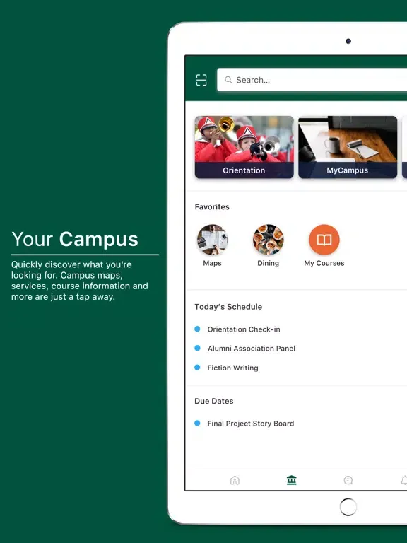 Tangkapan skrin Everglades University iPad 