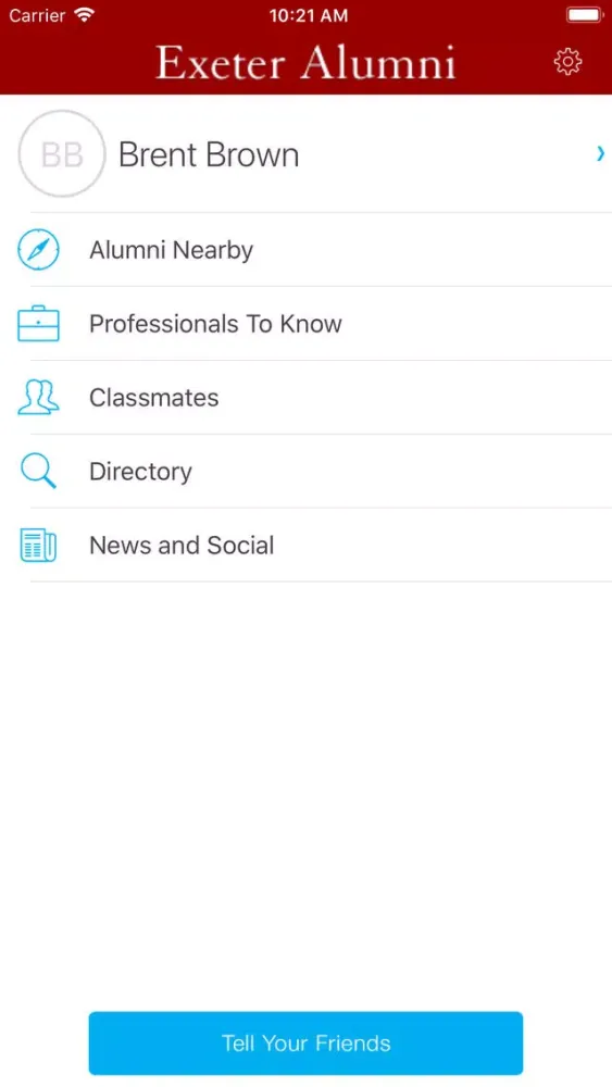 Tangkapan skrin Phillips Exeter Alumni